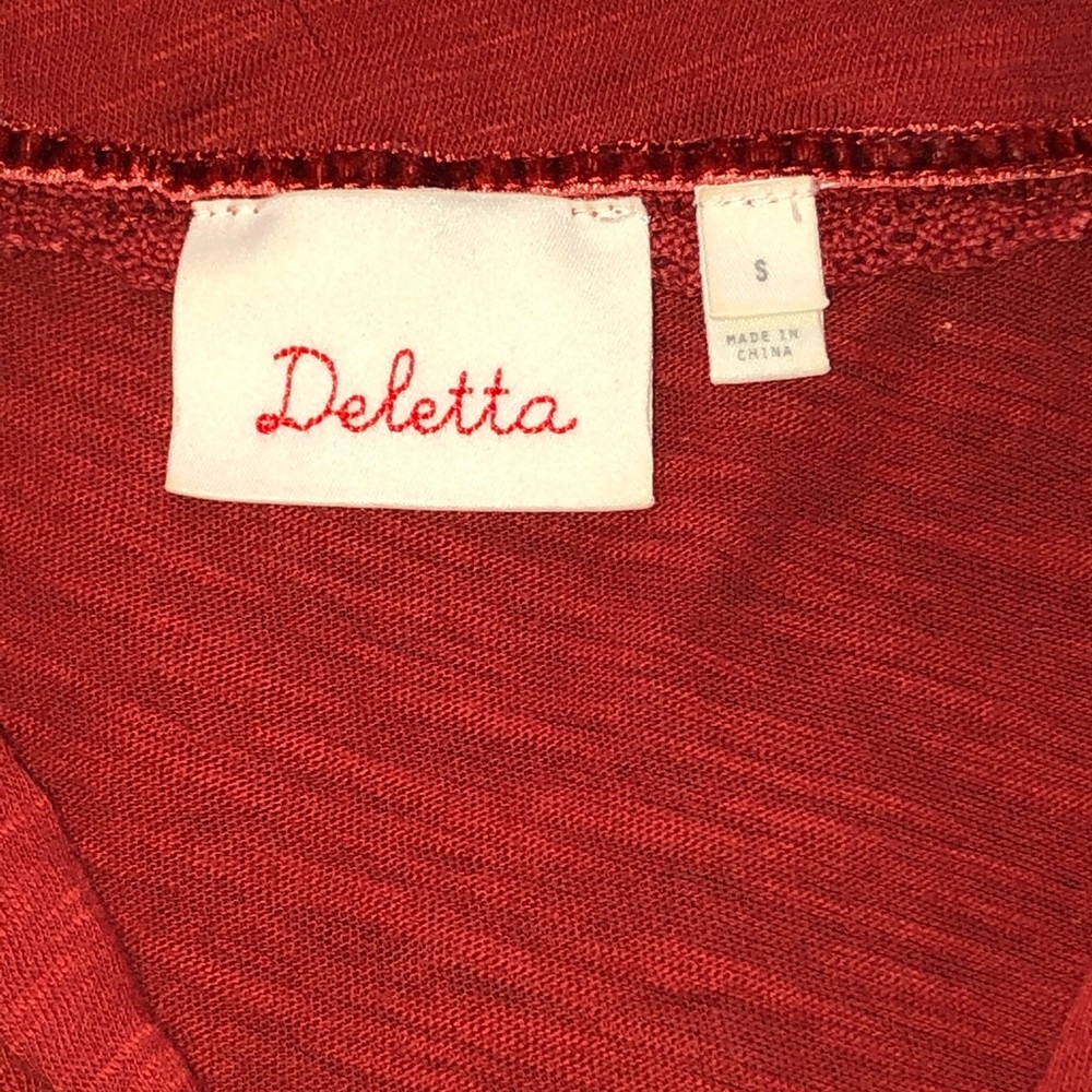 Anthro Deletta Burnt Orange Top - Picture 3 of 4